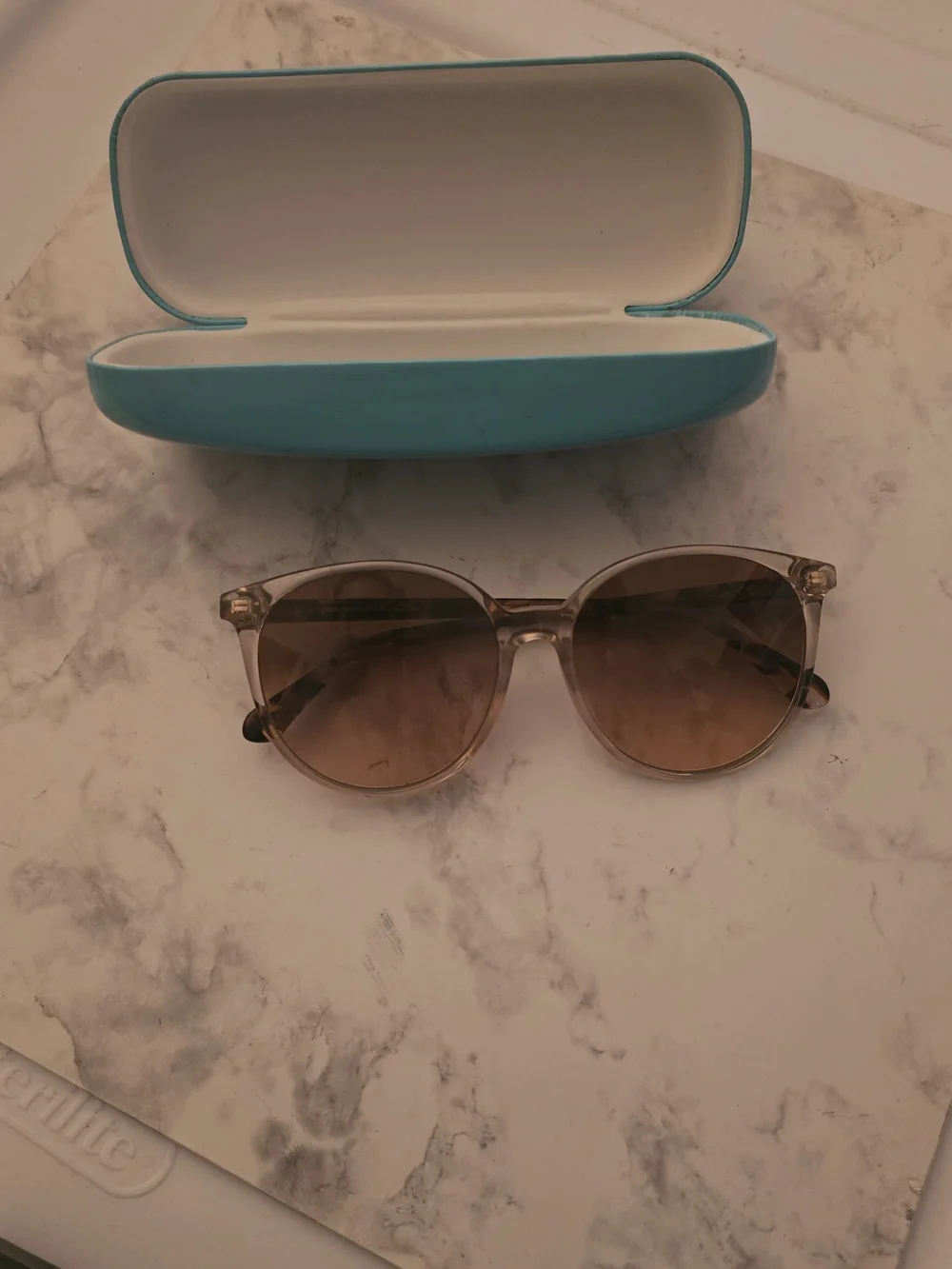 Kate Spade KAIA/F/S Translucent Beige & Tortoise Sunglasses with Case